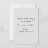 結婚のサンキューカード、カスタム写真 サンキューカード (裏面)