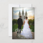 結婚のサンキューカード、カスタム写真 サンキューカード (正面)