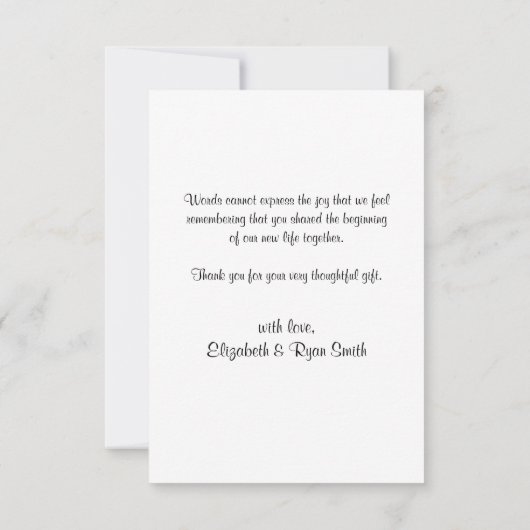 結婚のサンキューカード、カスタム写真 サンキューカード (裏面)