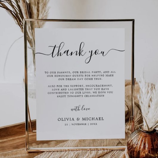 結婚のサンキューカード、印刷可能なお知らせ 台座サイン