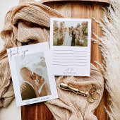 結婚のサンキューカード、Boho Photo Thank You 招待状