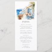 結婚のサントリーニ・ギリシャ メニュー (正面)