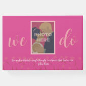 結婚のシックなモダンエレガントシンプルピンク ゲストブック (裏面)