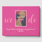 結婚のシックなモダンエレガントシンプルピンク ゲストブック (裏面)