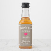 結婚のシック素朴ゲストフアグッズかわいいミニ リキュールボトルラベル (正面)