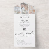 結婚のシモダンックQRコード3枚の写真 オールインワン招待状 (内側)