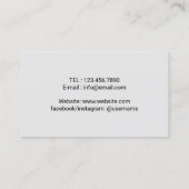 結婚のシンガー&ギタリストタイポグラフィ 名刺 (裏面)