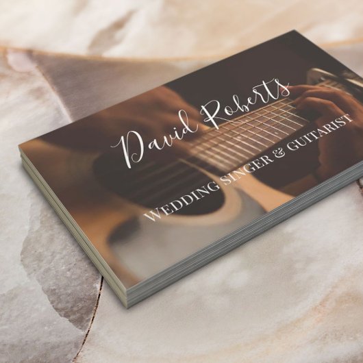 結婚のシンガー&ギタリストタイポグラフィ 名刺