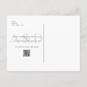 結婚のシンプルお洒落とモダンB/W日付IIを保存 ポストカード (裏面)