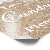 結婚のシンボルや象徴- Burlap & Lace – キャンディバー- フォトプリント (角)