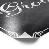 結婚のシンボルや象徴- chalkboard - Groom - フォトプリント (角)