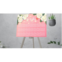 結婚のシーティンググラフシックあじさい座り文字灯