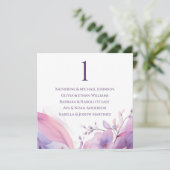 結婚のシーティングチャート – 水彩さくらんぼの花 招待状 (スタンド正面)