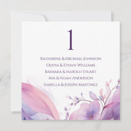 結婚のシーティングチャート – 水彩さくらんぼの花 招待状