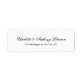 結婚のスクリプエレガントトクリエイティブ白黒ファミリ ラベル (正面)