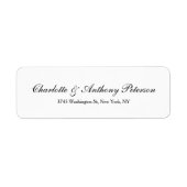 結婚のスクリプエレガントトクリエイティブ白黒ファミリ ラベル (正面)