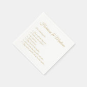 結婚のスクリプト名カップルおもしろいファクト金ゴールド紙 スタンダードカクテルナプキン (角)