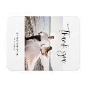 結婚のスクリプトThank You Photo Magnet マグネット (横)
