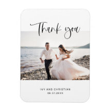 結婚のスクリプトThank You Photo Magnet