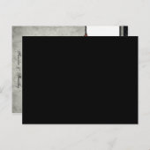 結婚のスケルトンGRAY ADD NAME折り畳み座席表 ポストカード (正面/裏面)