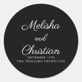 結婚のステッミニマルクモダンスタイル。 ラウンドシール (正面)
