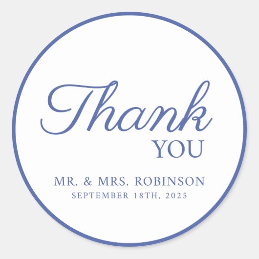 結婚のステッ感謝していク。 ラウンドシール (正面)