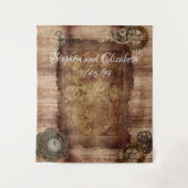 結婚のステームパンクヴィンテージマビクトリアンップギア タペストリー (正面)