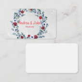 結婚のセット：座席表 プレイスカード (正面/裏面)