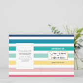 結婚のセレモニーかわいいおもしろいストライプパステルカラー (スタンド正面)