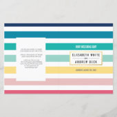 結婚のセレモニーかわいいおもしろいストライプパステルカラー (正面)