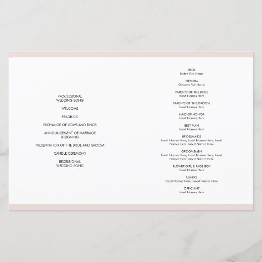 結婚のセレモニーキュートなピンクのブ淡い色のラシ (裏面)