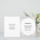 結婚のセレモニー可愛いシンプル黒い紙吹雪 (スタンド正面)