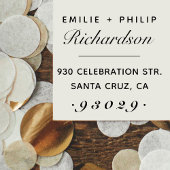 結婚のタイポグラフィスクリプト名差出人住所 ラバースタンプ