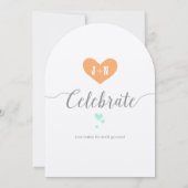 結婚のタイポグラフィフォークアートフローラ結婚式の誘い 招待状 (裏面)