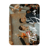 結婚のタイポグラフィ3色写真ありがとう マグネット (縦)