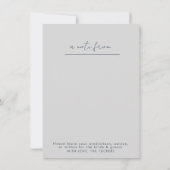 結婚のタイムカプセルブルー/グレーカード&エンベロープ シーズンカード (裏面)