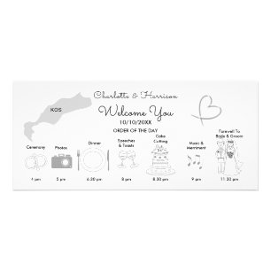 結婚のタイムラインプログラムかわいいKosの行き先 ラックカード