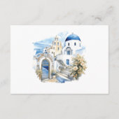 結婚のタイムラインSantorini Greece エンクロージャーカード (裏面)