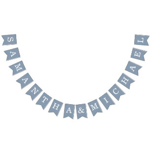 結婚のダスティブルーナーズシンプルズ バンティングフラッグ