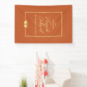 結婚のテラコッタと金ゴールド 横断幕 (インサイチュ)