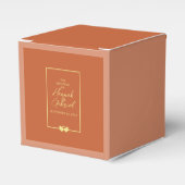 結婚のテラコッタ金ゴールド フェイバーボックス (正面サイド)