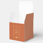 結婚のテラコッタ金ゴールド フェイバーボックス (オープン)