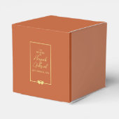 結婚のテラコッタ金ゴールド フェイバーボックス (裏面サイド)