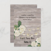 結婚のテーブル番号あじさい木素朴護衛 招待状 (正面/裏面)