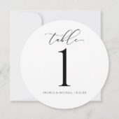 結婚のテーブル番号ラウンド – Luxury Script (裏面)