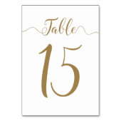 結婚のテーブル番号金ゴールドテーブル番号15 テーブルナンバー (裏面)