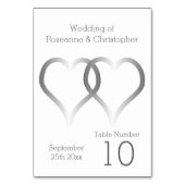 結婚のテーブル・ナンバー・シルバー・ハート テーブルナンバー (裏面)