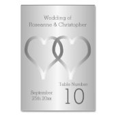 結婚のテーブル・ナンバー・シルバー・ハート テーブルナンバー (裏面)
