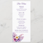 結婚のディナーとバーメニュー – アイランドロマンス メニュー (裏面)