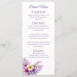 結婚のディナーとバーメニュー – アイランドロマンス メニュー